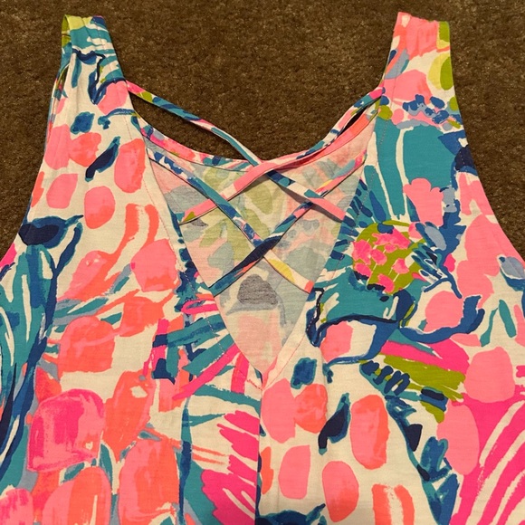 Lilly Pulitzer Pink and Blue Floral Dress - Picture 5 of 6